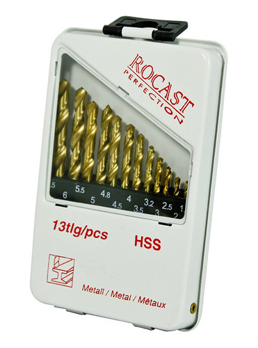 Brocas Helicoidais Rocast Perfection Hss-tin - 1,5 A 6,5mm