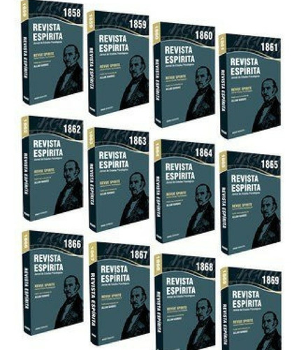 Revista Espirita Anos 1858 À 1869 - 12 Livros - Completa