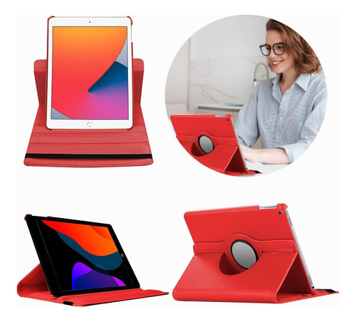 Funda Giratoria 360° De Folder Compatible Con iPad Mini Color Rojo