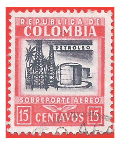 1932. Estampilla Petróleo, Colombia. Slg1