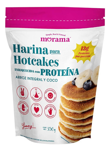 Harina Para Hot Cakes Morama Con Proteína Avena Y Coco 350gr