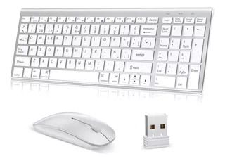 Kit Teclado Y Mouse Inalámbrico Español De Computadora Pc