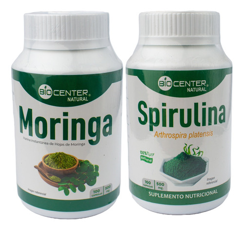 Duo Antiviral Spirulina Pura+moringa X 200 Capsulas