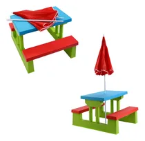 Comprar Mesa Infantil Para Jugar O Mesa Picnic Con Sombrilla
