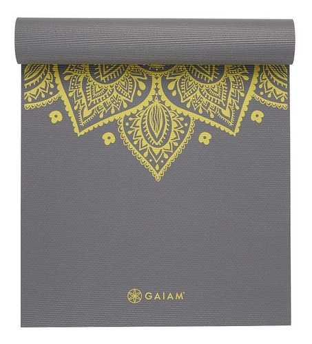 Tapete Yoga Gaiam Premium Mat Pvc Impreso 6mm