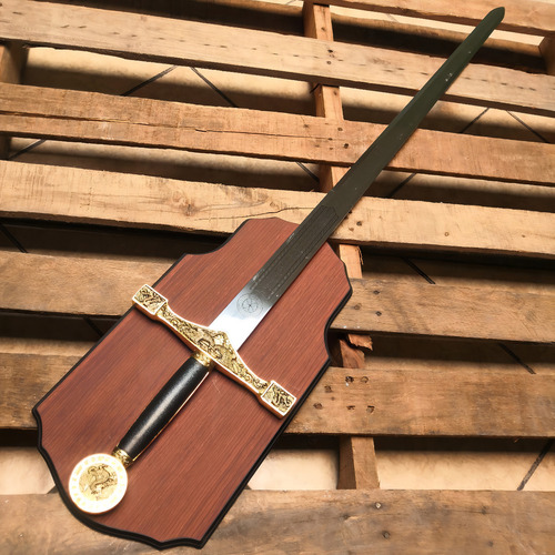 Espada de luxo Excalibur de 114 cm com tela medieval 900gd