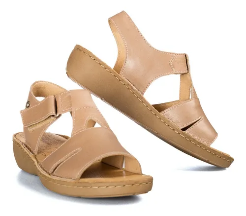 Cavatini Sandalias Mujer Cocidas Pie Delicado Cuero Vacuno