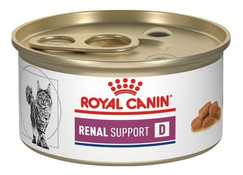Pack 24 Latas Royal Canin Renal D Para Gato 85 Grs C/u