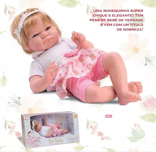 Boneca Reborn Realista Menina Recem Nascida Com Carrinho - Chic