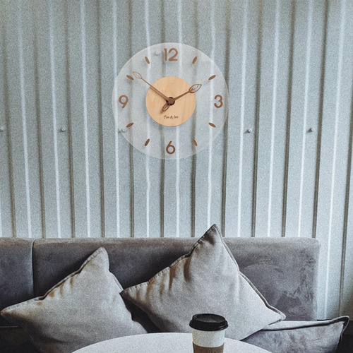 Reloj De Pared De Acrílico De Madera, Relojes 12 Pulgadas