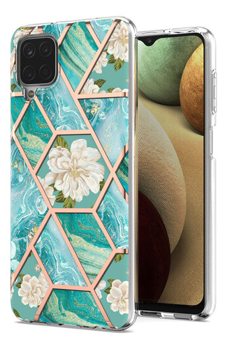 Funda De Teléfono Con Estampado Floral Marmolado Compatible