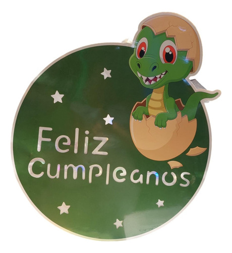 Adorno Con Luz Led Dinosaurios Bebe Cotillón Cumpleaños 