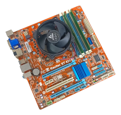Kit 1155 core i3 Placa Itautec ST 4265 4gb Ddr3 I3 2° geração cor Laranja