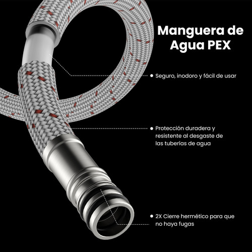 Llave Mezcladora Para Fregadero Monomando Grifo Para Cocina Acabado Cepillado Color Plateado