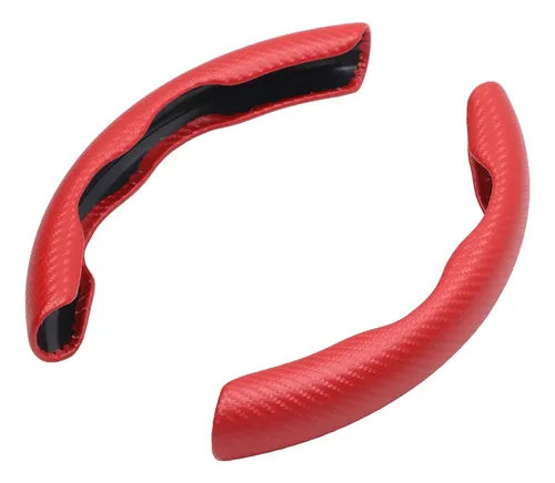 Capa Volante Fibra Carbono 3 Peças - Antiderrapante Universal Carro