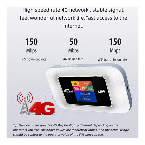 Pocket 4g Wifi 150mbps Portátil Para Viajes En Coche