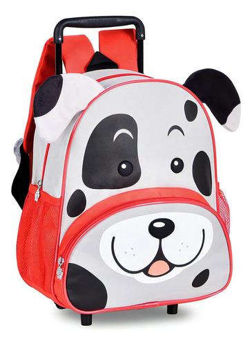 Mochila De Rodinhas Cachorro Vermelho Infantil - Clio