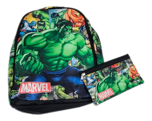 Maleta Morral Hulk Escolar Hombre Niño Comics Oferta Nuevo