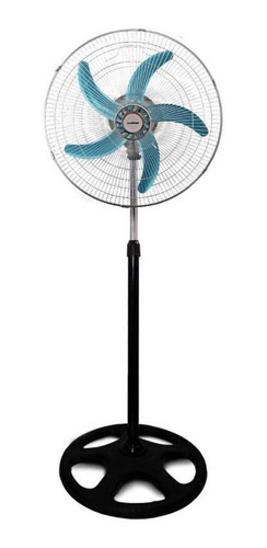 Ventilador 3 en 1 Kanji KJH-FH1209 turbo negro con 3 palas de metal, 18" de diámetro 220 V