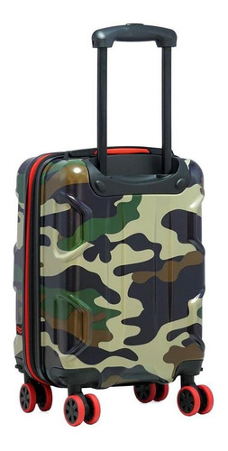 Imagen 2 de 3 de Valija Rigida 18 Low Cost Carry On Camuflada Cabina