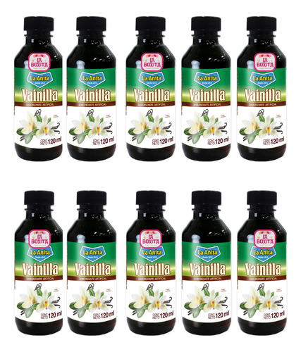 10 Pzas Esencia De Vainilla La Anita De 120ml De Yucatán