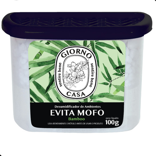 Desumidificador Ambiente Evita Mofo Giorno Casa Bamboo 100g