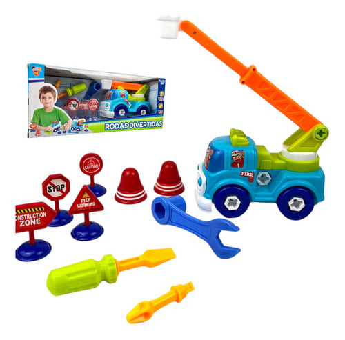 Caminhão Monta E Desmonta Brinquedo Infantil Com Ferramentas
