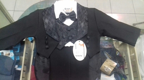 Traje Smoking Niño Solapa Rombos Con Moño Extra Otro Color