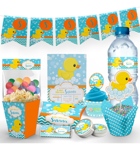 Kit Imprimible Pato Baby, Candy Bar, Baby Shower