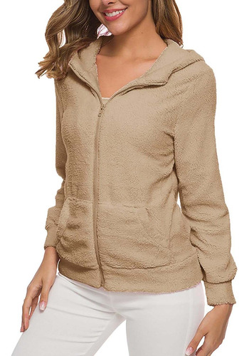 Abrigo De Piel Largo Con Capucha Para Mujer De Talla Grande