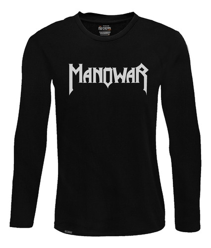 Camiseta Manga Larga Manowar Banda Rock Metal Lbo2