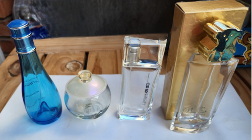 Lote 4 Envases De Perfume Vacíos Para Colección .