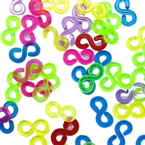 Clip S Fecho Para Pulseira De Elástico Loom Band - 600 Unid.