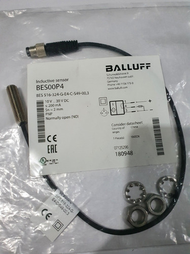 Imagen 2 de 2 de Balluff Bes 516-324-g-e4-c-s49-00,3 Sensor Inductivo