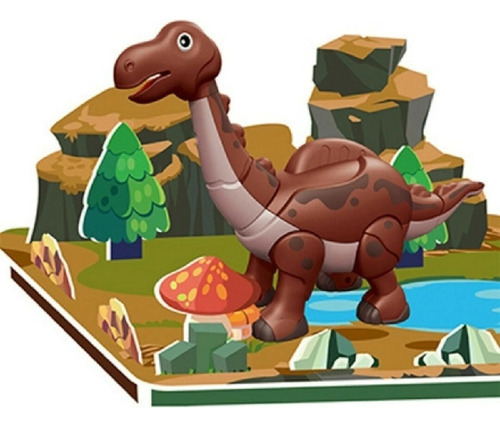 Dinosaurio Magnético Con Escenografía Para Armar Tio Vivo 