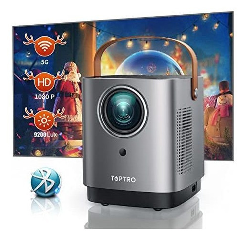 Mini Proyector Toptro Tr23 9200 Lúmenes 1080p Wifi -gris