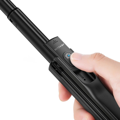 Suporte E Bastao De Selfie Blitzwolf Bw-bs3 Com Led Preto