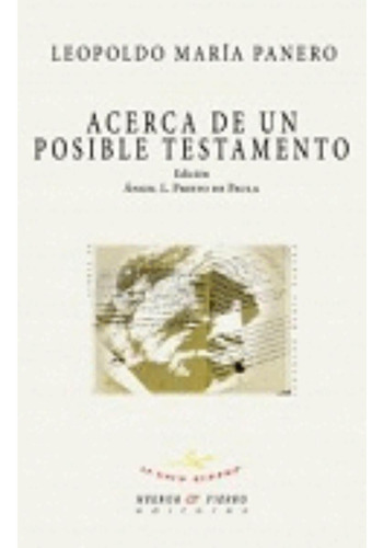 Libro.- Acerca De Un Posible Testamento