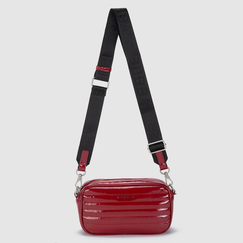 Bolsa Bandolera Crossbody Bubba Bags Purse Gloss Unisex Rouge Lisa Metalicos Negro