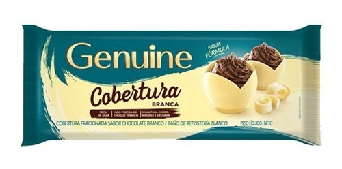 Barra De Chocolate Cobertura Branco 1kg - Genuine