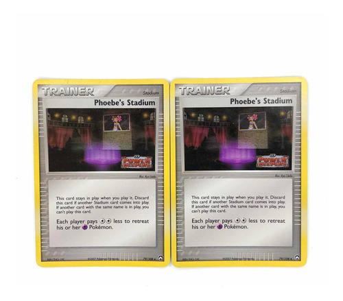 Phoebes Stadium 79/108 X2 Holo - Cartas Originales Pokémon