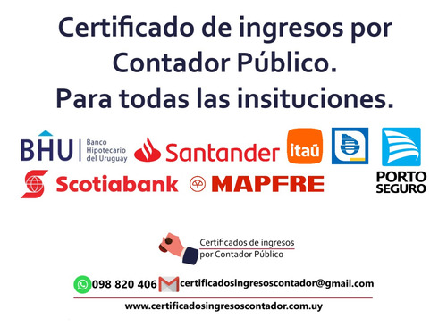 Certificado De Ingresos Contador Público, Estudio Contable