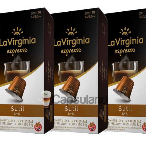 Oferta! 30 Capsulas Nespresso La Virginia Café Sutil N°5