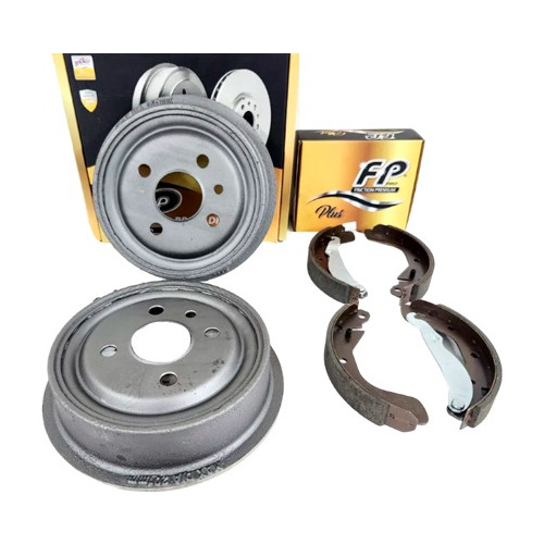 Kit 2 Tambores C/balatas Chevy Pick Up 1999 2001 2002 2003