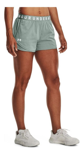 Ua Y Up Twist Shorts 3.0 Pantaloneta Verde De Mujer Para Ent