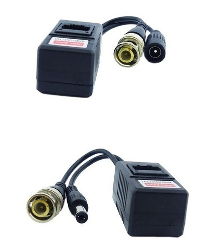 Pack 4 Balun Rj45 A Bnc Para Camaras Hd Seguridad Ctv