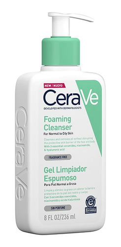 Gel Limpiador Espumoso De Rostro Y Cuerpo Cerave X 236ml
