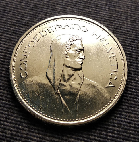 Moneda De Plata Extranjera, 5 Francos 1967. País Suiza.