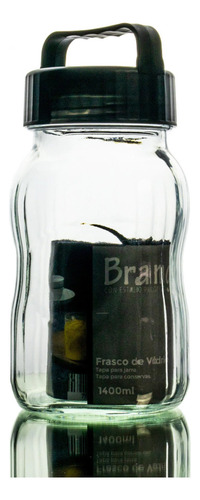 Frasco Vidrio 2 En 1 Jarra Recipiente Conservas Brang 1400ml