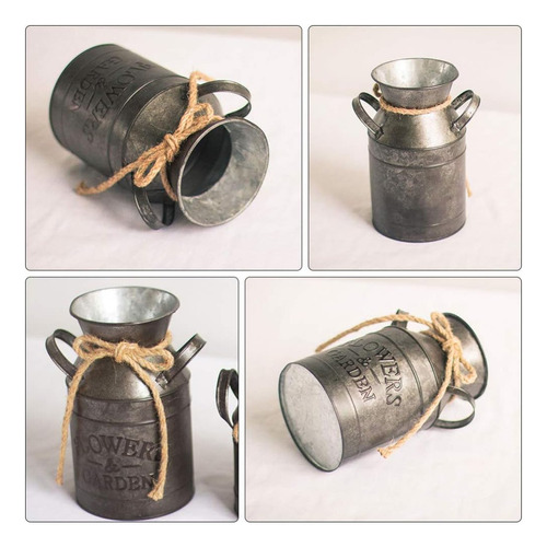 Jarra De Leche Antigua En Jarrón Retro De Hierro Antiguo